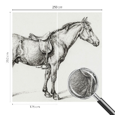 Fototapete fürs Wohnzimmer Skizze eines Pferdes