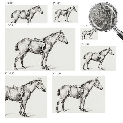 Fototapete fürs Wohnzimmer Skizze eines Pferdes