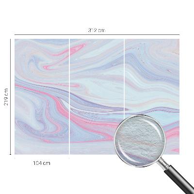 Vlies-Fototapete fürs Schlafzimmer mit pastellfarbenem Wirbelmotiv