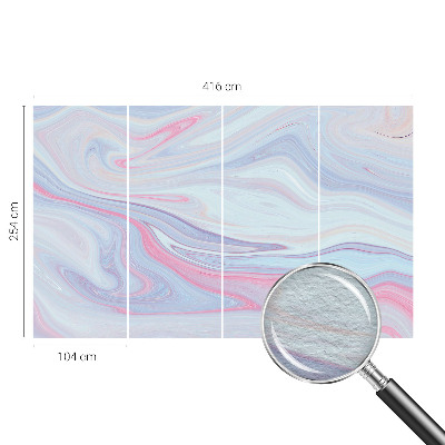 Vlies-Fototapete fürs Schlafzimmer mit pastellfarbenem Wirbelmotiv