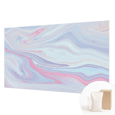 Vlies-Fototapete fürs Schlafzimmer mit pastellfarbenem Wirbelmotiv