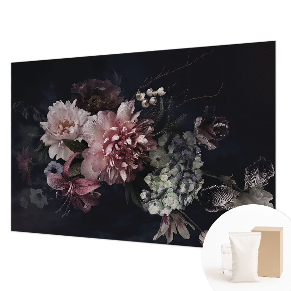 Vliestapete fürs Wohnzimmer mit Blumenmotiv