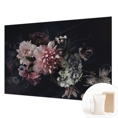 Vliestapete fürs Wohnzimmer mit Blumenmotiv