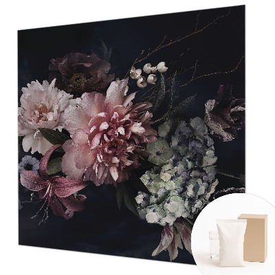 Vliestapete fürs Wohnzimmer mit Blumenmotiv