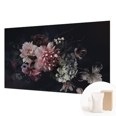 Vliestapete fürs Wohnzimmer mit Blumenmotiv