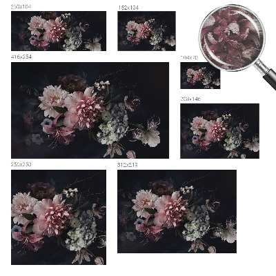 Vliestapete fürs Wohnzimmer mit Blumenmotiv