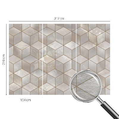 Fototapete nach Maß mit geometrischem Mosaikmotiv