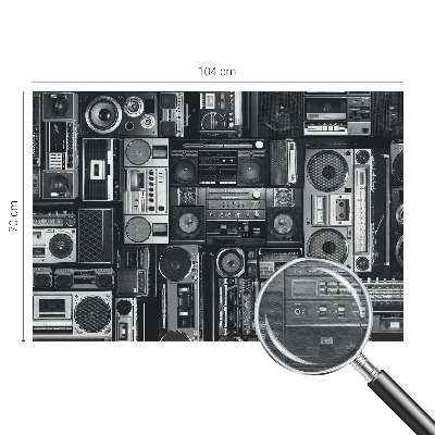 Fototapete fürs Wohnzimmer mit Retro-Radio-Motiv