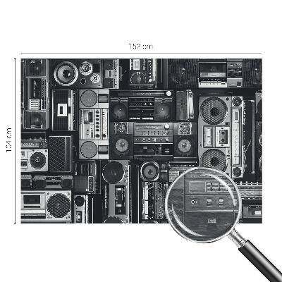 Fototapete fürs Wohnzimmer mit Retro-Radio-Motiv