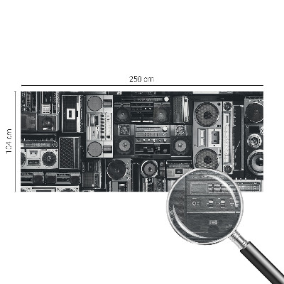 Fototapete fürs Wohnzimmer mit Retro-Radio-Motiv
