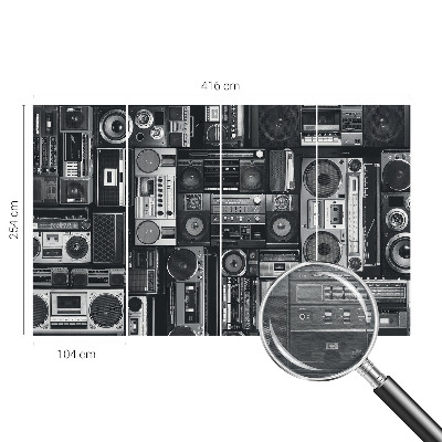 Fototapete fürs Wohnzimmer mit Retro-Radio-Motiv