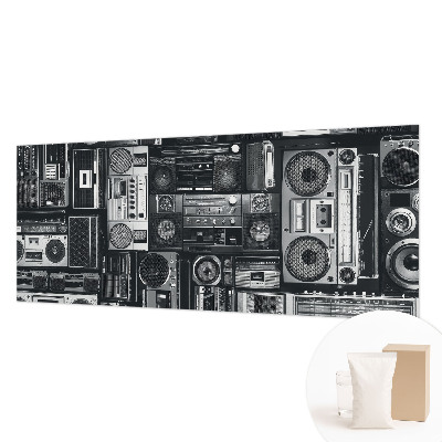 Fototapete fürs Wohnzimmer mit Retro-Radio-Motiv