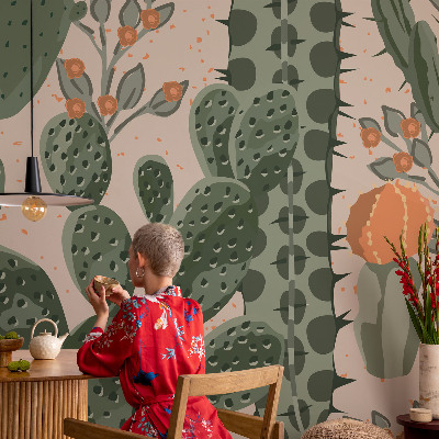 Motivtapete aus Vlies Grüne Kakteen