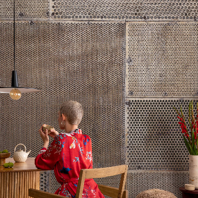 Bildtapete Metallische Muster