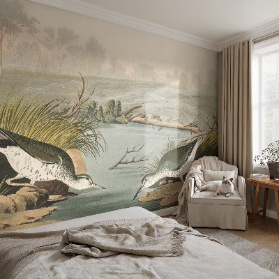 Vliestapete fürs Schlafzimmer mit einem Motiv einer friedlichen Landschaft