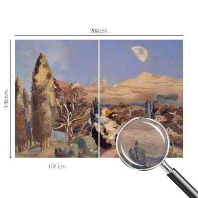 Dekorative Wand-Fototapete mit Motiv einer Waldlandschaft