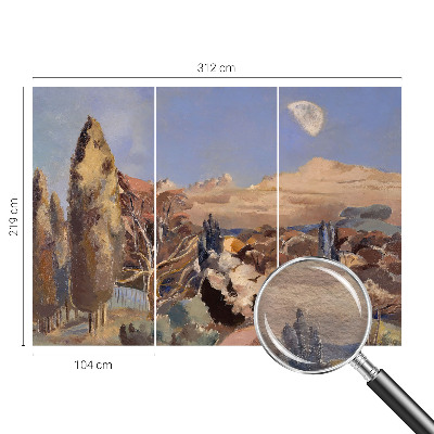 Dekorative Wand-Fototapete mit Motiv einer Waldlandschaft
