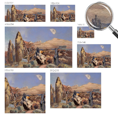 Dekorative Wand-Fototapete mit Motiv einer Waldlandschaft