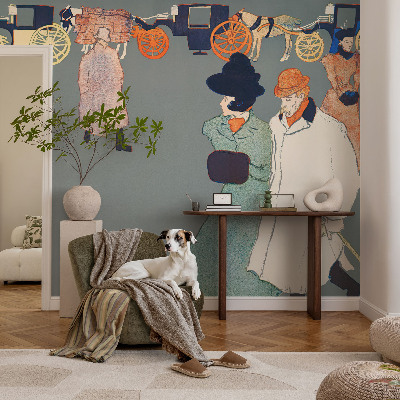 Fototapete fürs Wohnzimmer mit Motiv von Kutschenkostümen