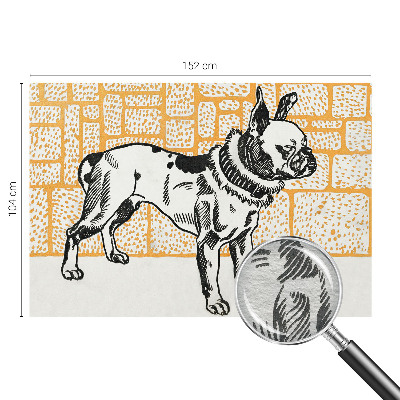 Vlies-Fototapete mit einem Retro-Hund-Motiv