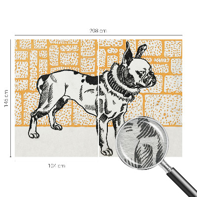 Vlies-Fototapete mit einem Retro-Hund-Motiv