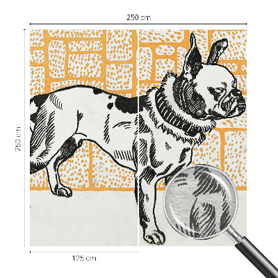Vlies-Fototapete mit einem Retro-Hund-Motiv