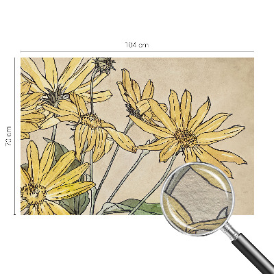 Motivtape­te aus Vlies mit Aquarellblumen