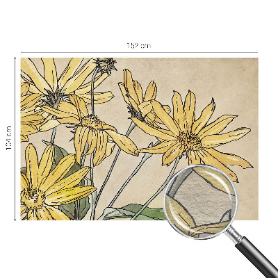 Motivtape­te aus Vlies mit Aquarellblumen