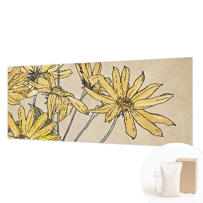 Motivtape­te aus Vlies mit Aquarellblumen
