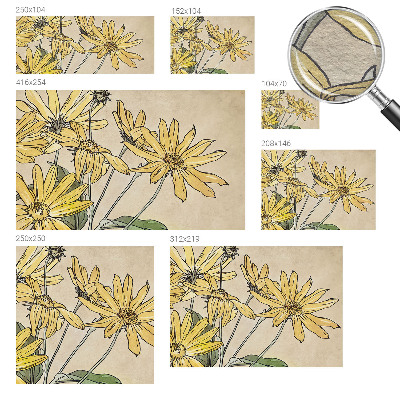 Motivtape­te aus Vlies mit Aquarellblumen