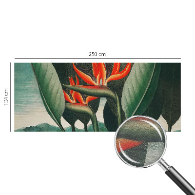 Vlies-Fototapete fürs Wohnzimmer mit exotischem Blumenmotiv