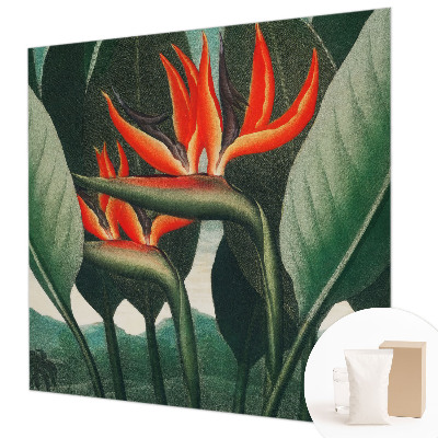 Vlies-Fototapete fürs Wohnzimmer mit exotischem Blumenmotiv