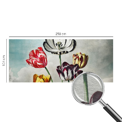 Fototapete aus Vlies mit bunten Tulpen als Motiv
