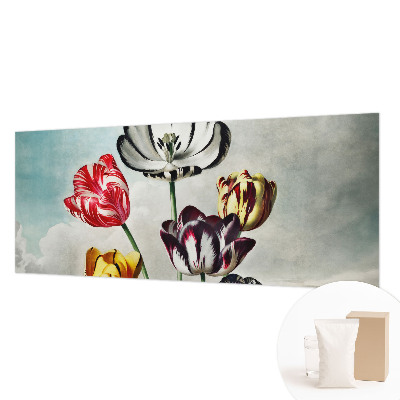 Fototapete aus Vlies mit bunten Tulpen als Motiv