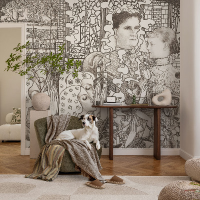 Vlies-Fototapete nach Maß mit Blumenporträts als Motiv