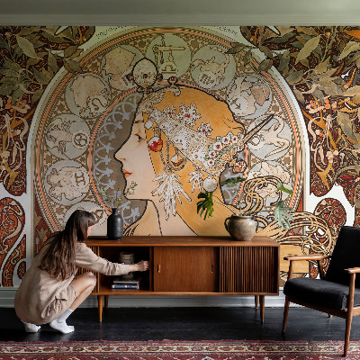 Vlies-Fototapete fürs Schlafzimmer mit einem eleganten Tierkreismotiv