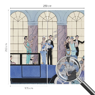 Bedruckte Vlies-Fototapete mit Art‑Deco‑Motiv