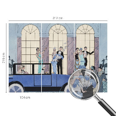 Bedruckte Vlies-Fototapete mit Art‑Deco‑Motiv