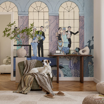 Bedruckte Vlies-Fototapete mit Art‑Deco‑Motiv