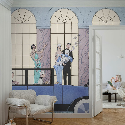 Bedruckte Vlies-Fototapete mit Art‑Deco‑Motiv