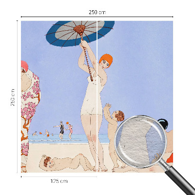 Bildtapete mit Retro-Strandmotiv