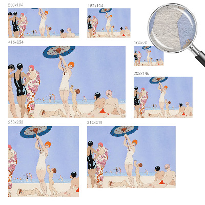 Bildtapete mit Retro-Strandmotiv