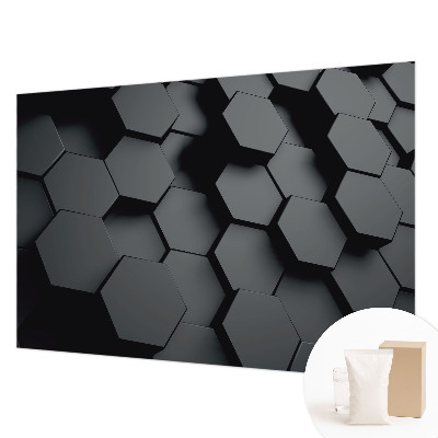 Dekorative Wand-Fototapete mit 3D-Sechsecken