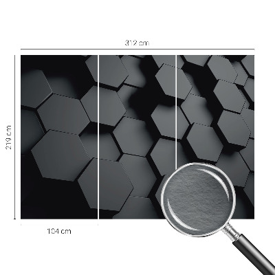 Dekorative Wand-Fototapete mit 3D-Sechsecken