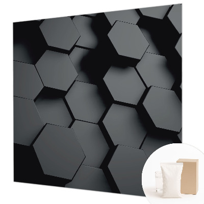Dekorative Wand-Fototapete mit 3D-Sechsecken