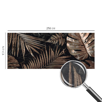 Wandtapete mit exotischem Blattmuster
