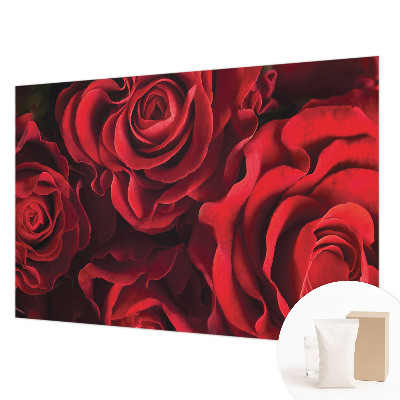 Fototapete fürs Wohnzimmer mit roten Rosen