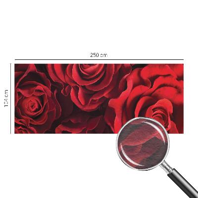 Fototapete fürs Wohnzimmer mit roten Rosen