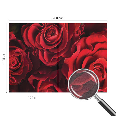 Fototapete fürs Wohnzimmer mit roten Rosen