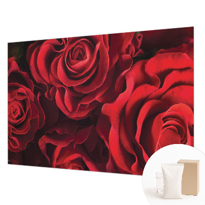 Fototapete fürs Wohnzimmer mit roten Rosen